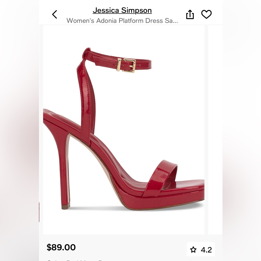 Jessica Simpson Vibrant Red Heels